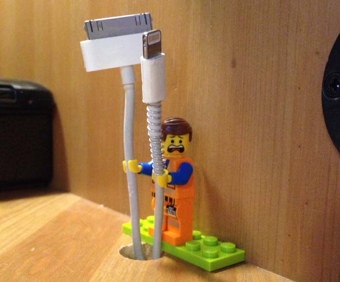 Lego cable holders