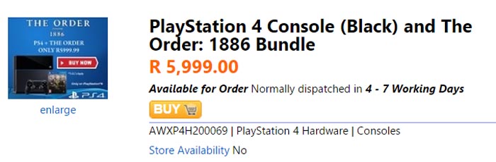PS4 console special from AWX