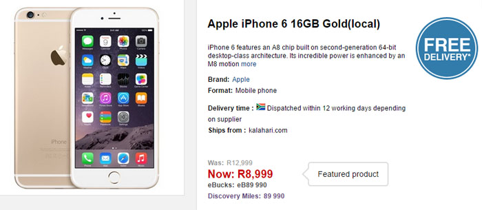 iPhone 6 special from Kalahari