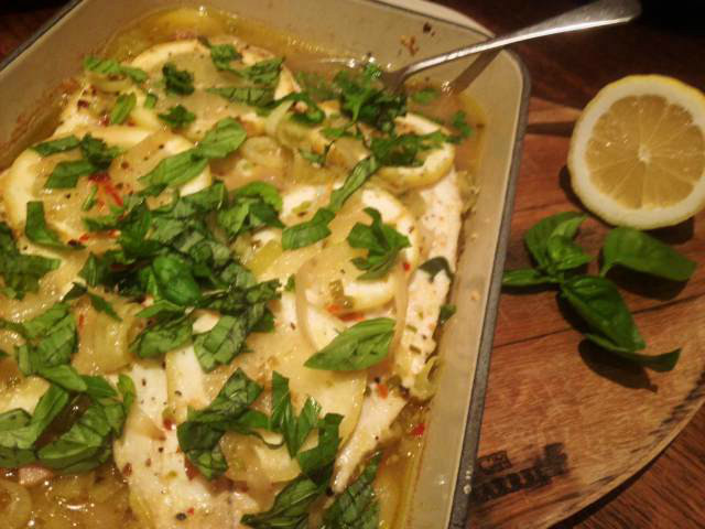 Baked lemon fish
