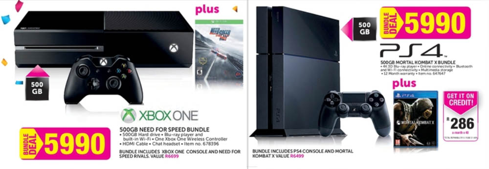Game console specials