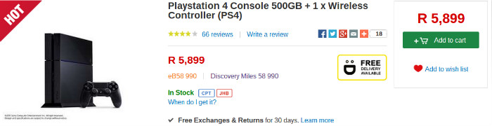 PS4 special from Takealot