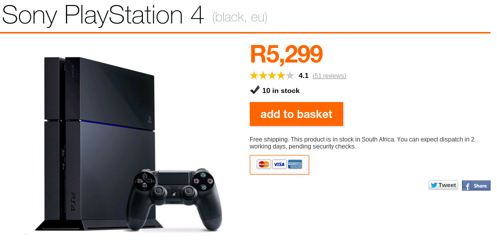 playstation 4 price at game store