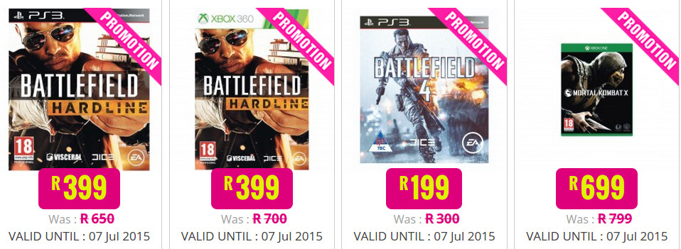 Game specials from Game