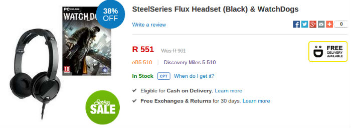 Watch Dogs and Steelseries special from Takealot