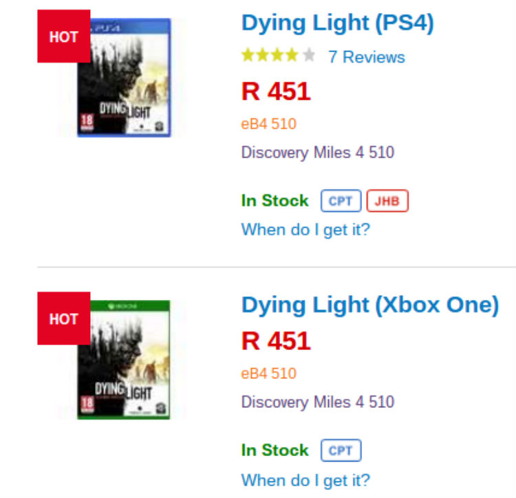 Dying Light Takealot Special
