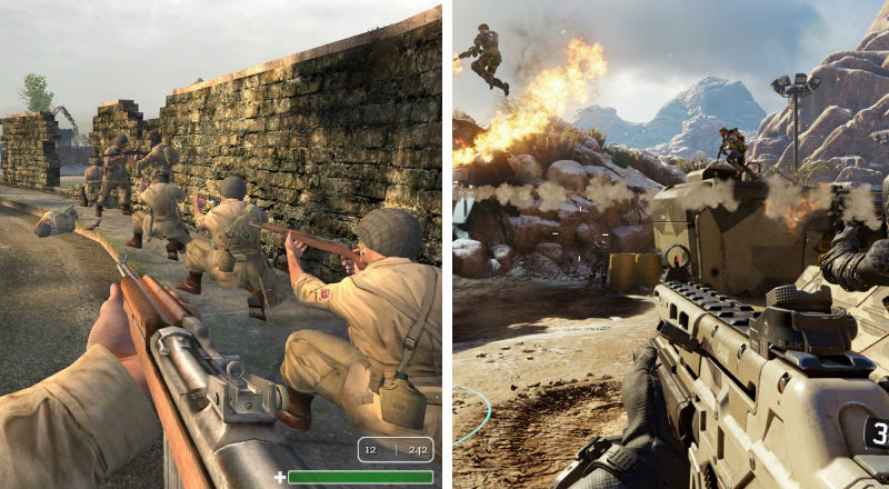 Call of Duty 1 Black Ops 3 compare