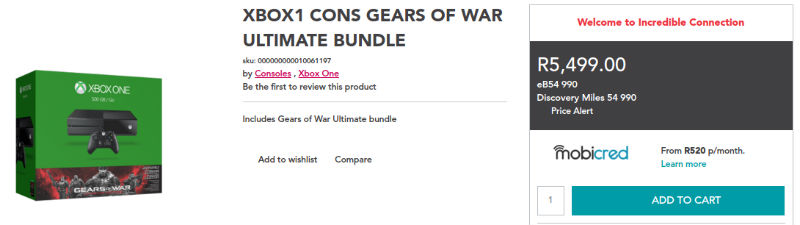 Xbox One console Incredible Connection