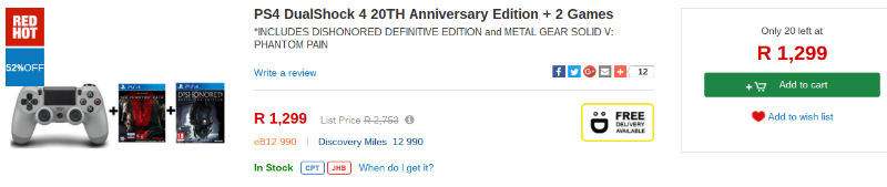 PS4 dual shock 4 and games package