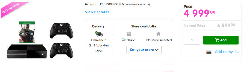 Xbox One Witcher bundle